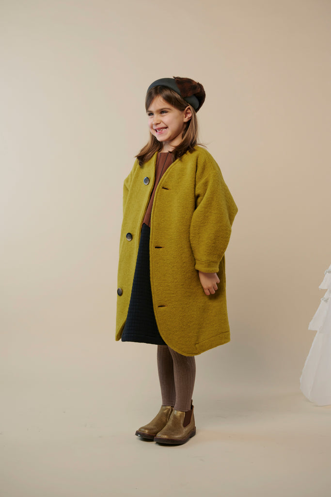 "Claire" coat, Senape