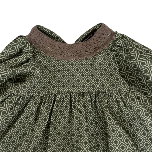 "Coi" dress, Green diamond