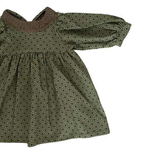 "Coi" dress, Green diamond