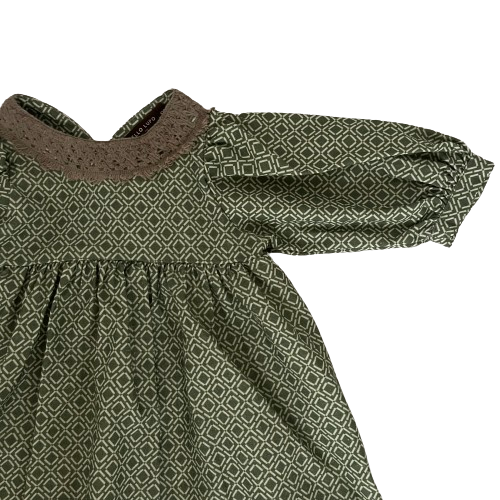 "Coi" dress, Green diamond