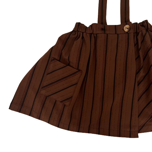 "Dalston" Skirt, Stripy brown