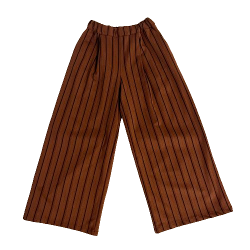 "Elisa" trousers, Stripy brown