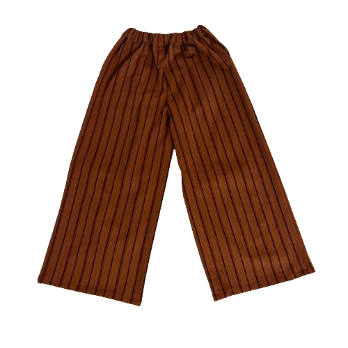 "Elisa" trousers, Stripy brown