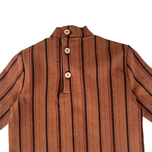 "Emilio" top, Stripy Brown