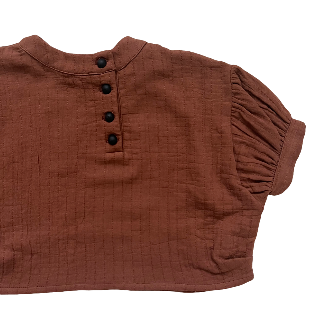 Top short sleeved, Cinnamon