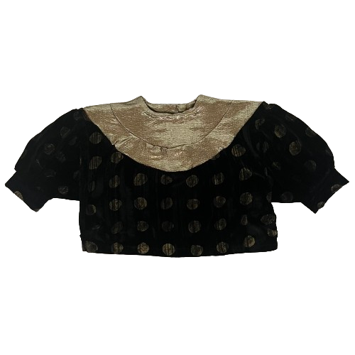 "Gina" top, Golden pois / Glitter