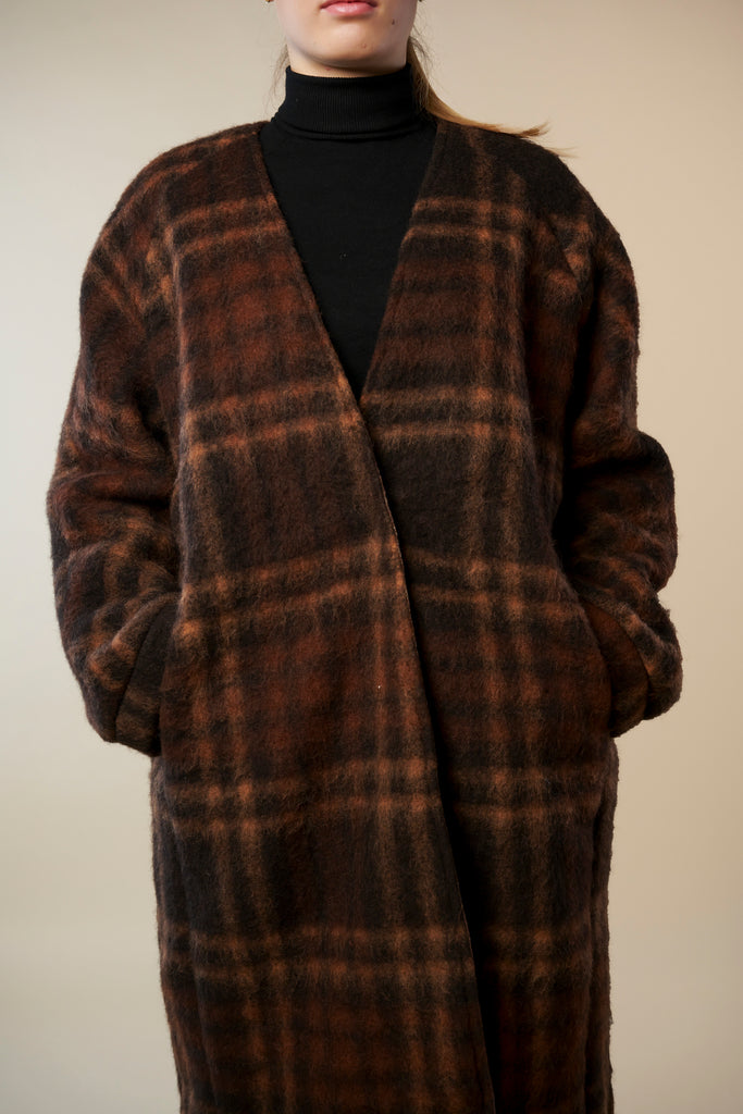 "Kimono" woman coat, Chestnut