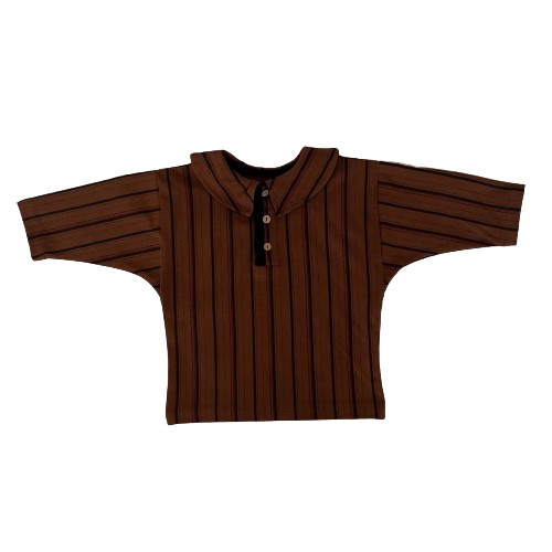 "Marlo" top, Stripy brown