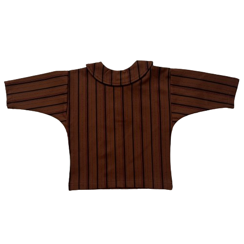 "Marlo" top, Stripy brown