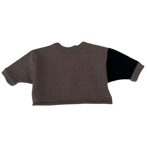 "Matteo" top, Grey Q / Nero Q