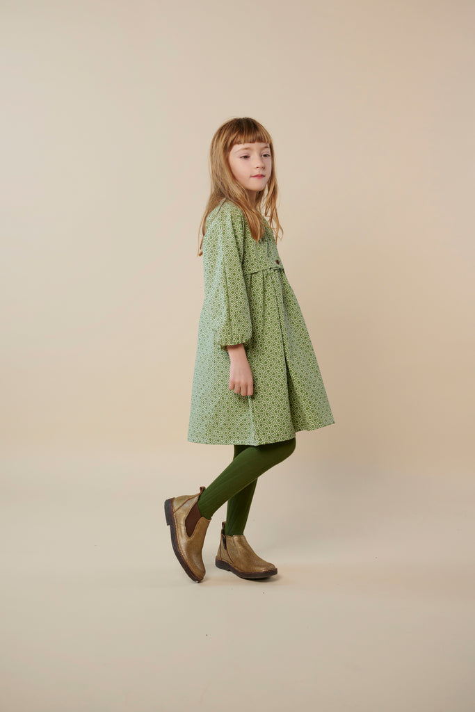 "Sofie" dress, Green diamond