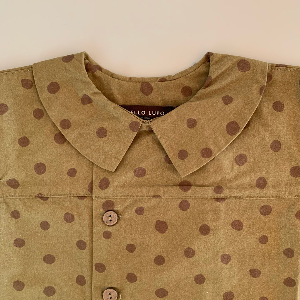 yellow/brown dots shirt