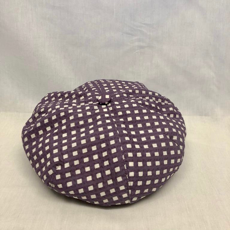 lilac checked hat