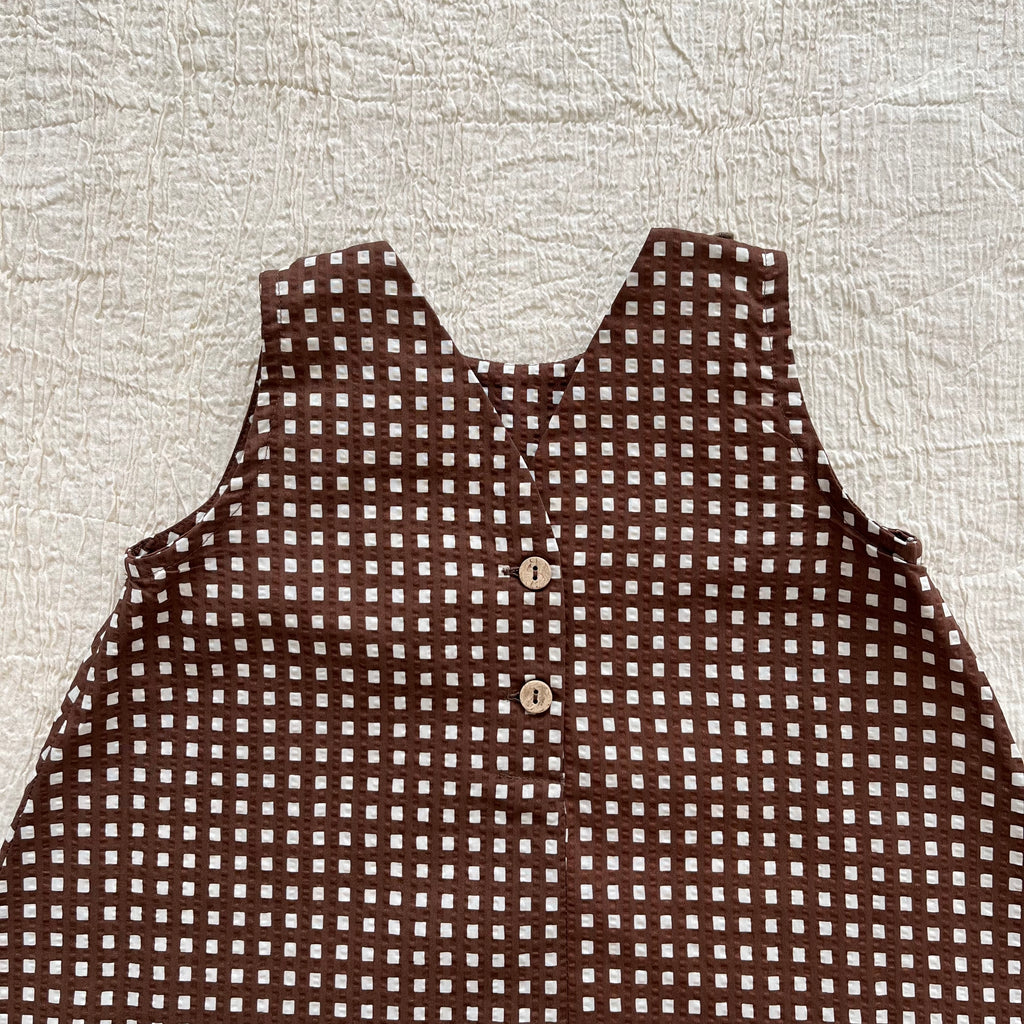 Dress chocolate checked