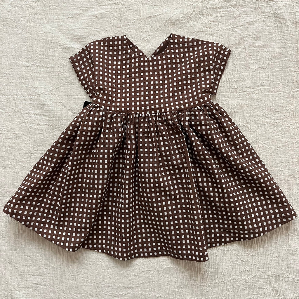 children dress chocolate checked